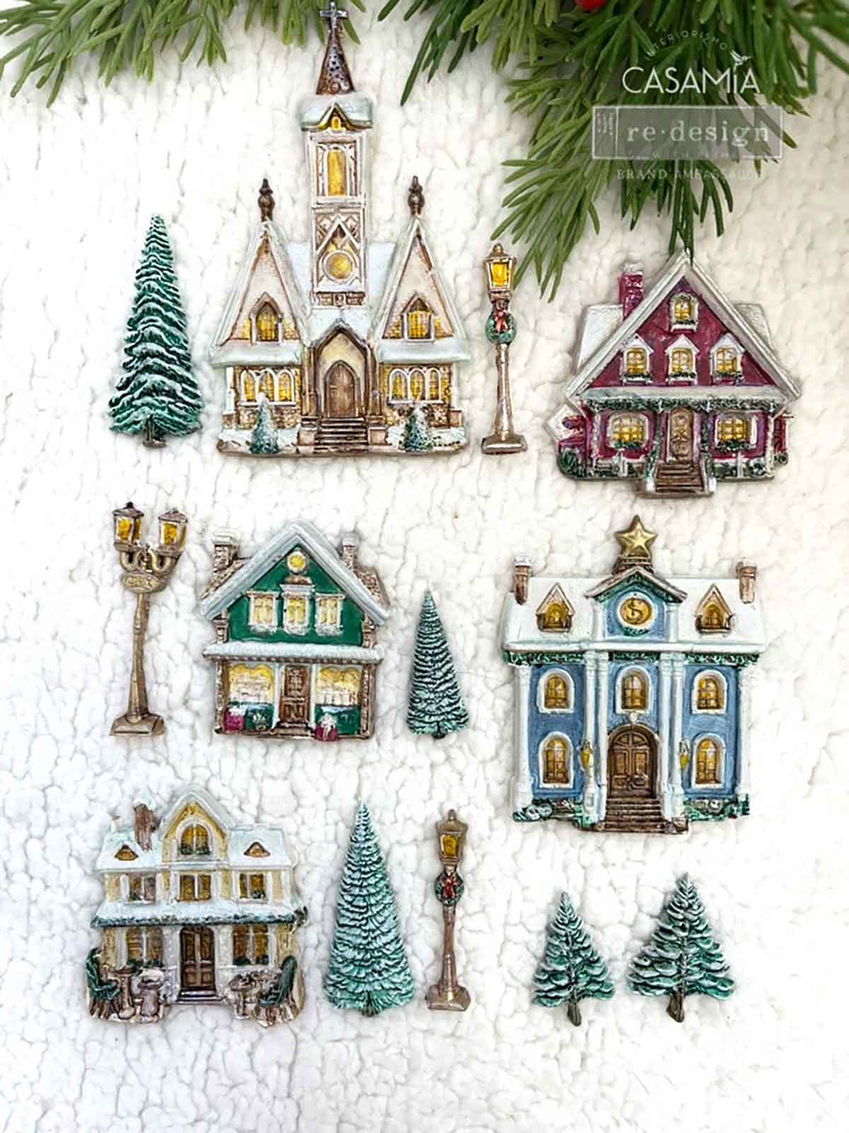 Decor Moulds® – Christmas Village – 1 pc, 5″x10″x8mm