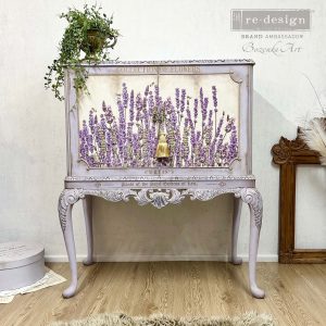 DECOR TRANSFERS® – CHAMPS DE LAVENDE – TOTAL SHEET SIZE 24″X35″, CUT INTO 3 SHEETS