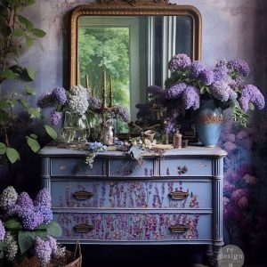 DECOR TRANSFERS® – CHAMPS DE LAVENDE – TOTAL SHEET SIZE 24″X35″, CUT INTO 3 SHEETS