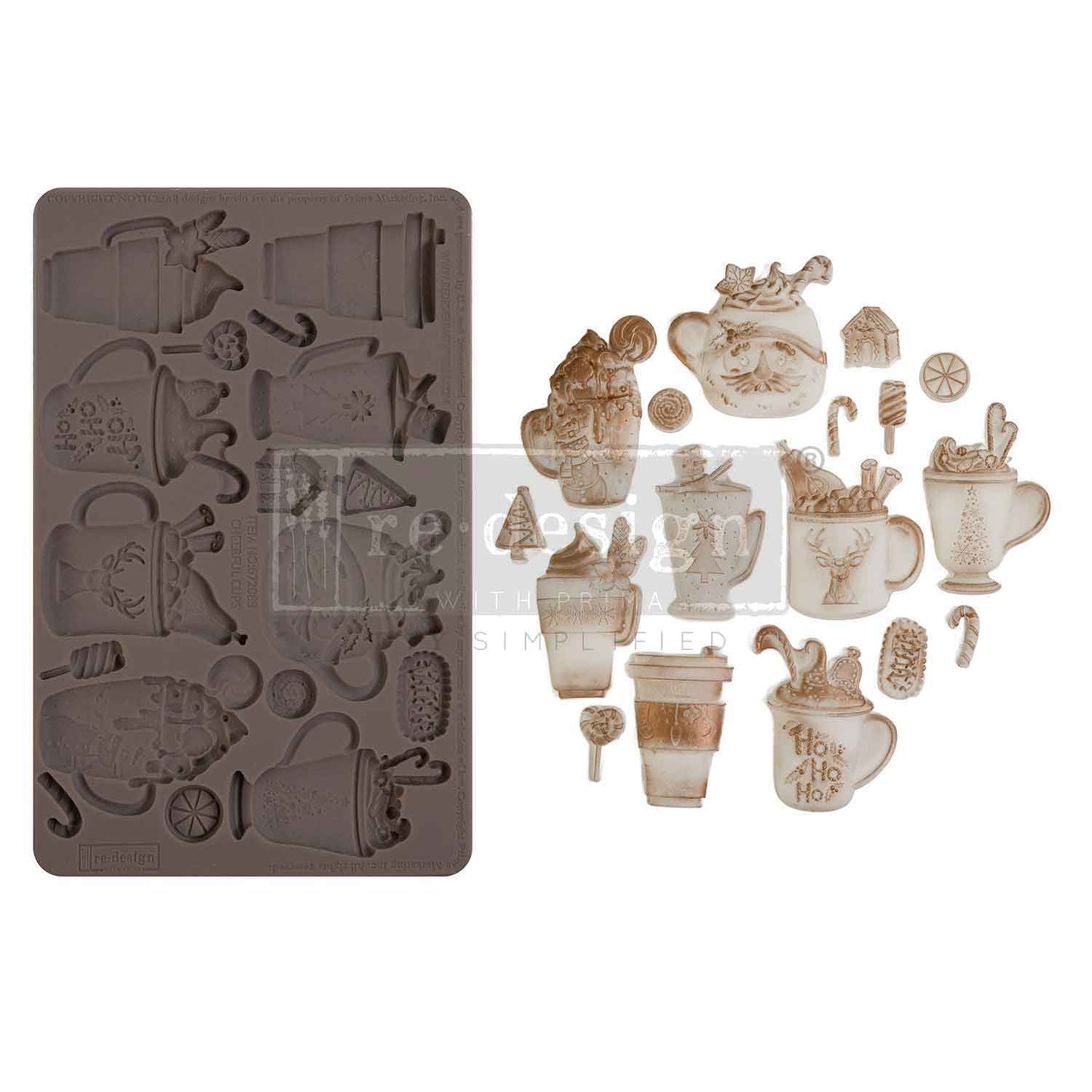 Decor Moulds® – Cheerful Cups – 1 pc, 5″x8″x8mm