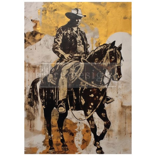 A1 DECOUPAGE FIBER – COWBOY CAVALRY – 1 SHEET, A1 SIZE