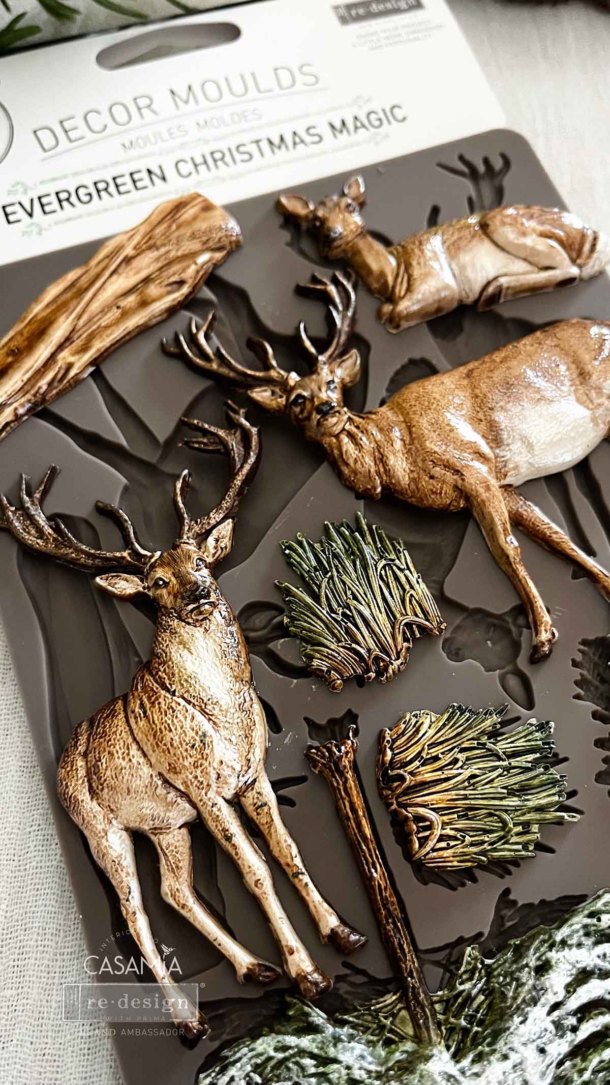 Decor Moulds® – Evergreen Christmas Magic – 1 pc, 5″x10″x8mm