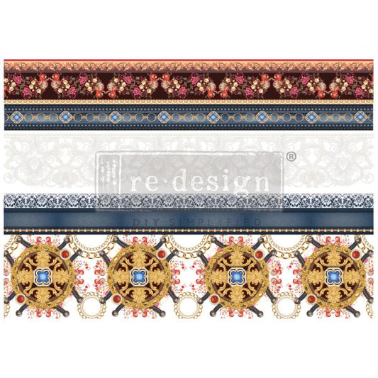DECOR TRANSFERS® – CECE DIVINE IN DENIM – TOTAL SHEET SIZE 24″X35″, CUT INTO 2 SHEETS