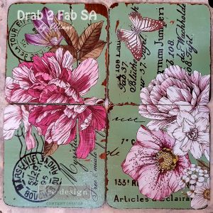 SMALL TRANSFERS – DREAMY FLORALS – 3 SHEETS, 6″X12″