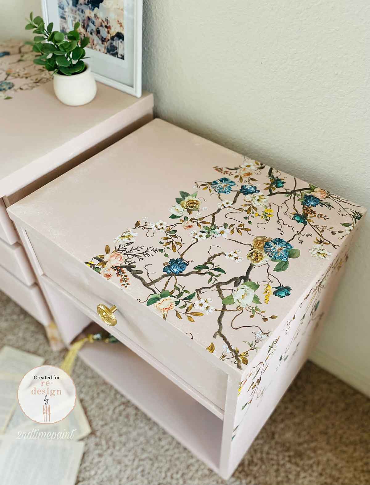 Decor Transfers® – Blue Vine – total sheet size 24″x35″, cut into 4 sheets