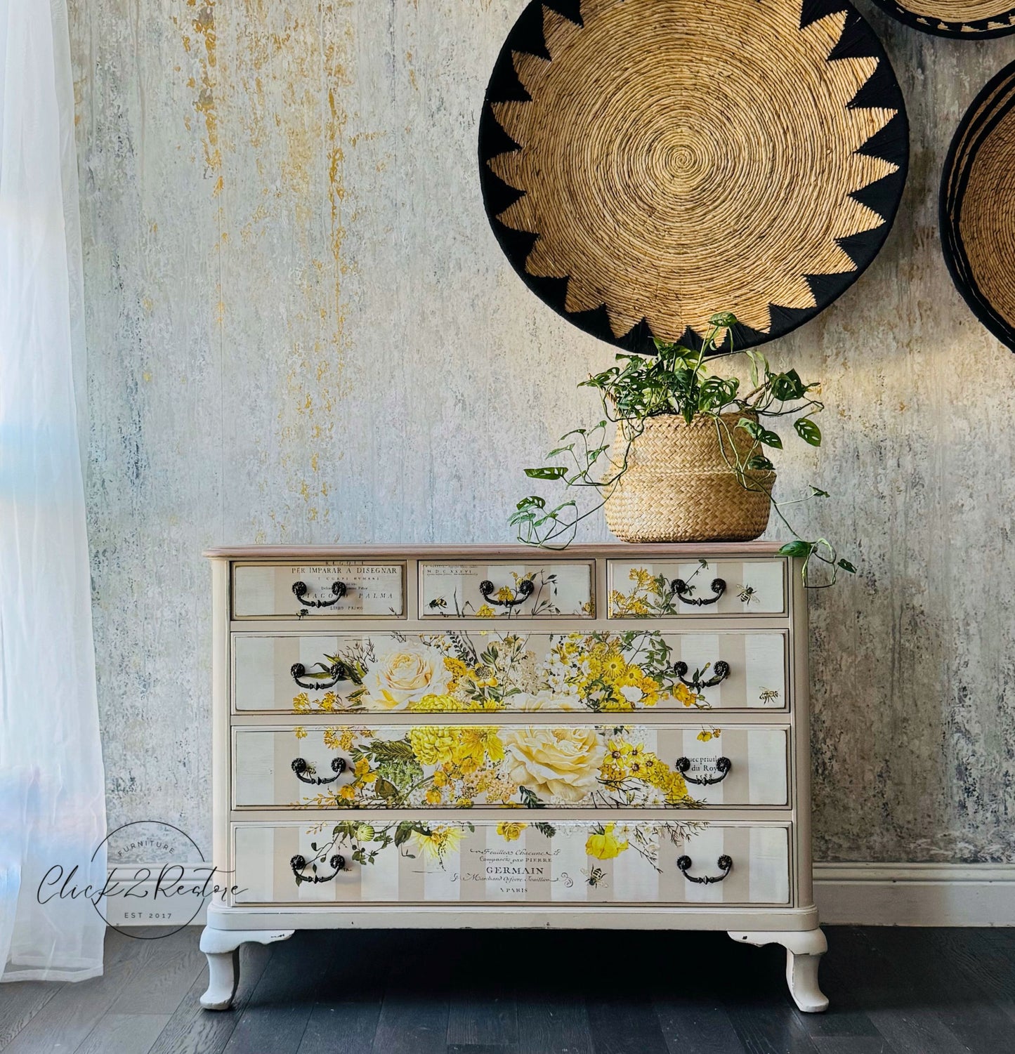 Decor Transfers® – Sunlit Serenade – total sheet size 24″x35″, cut into 4 sheets