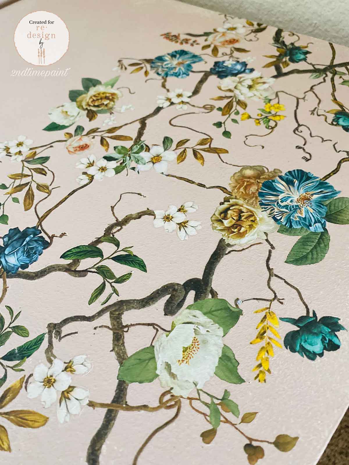 Decor Transfers® – Blue Vine – total sheet size 24″x35″, cut into 4 sheets