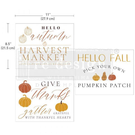 MIDDY TRANSFERS® – FALL FESTIVE – 3 SHEETS, 8.5″X11″