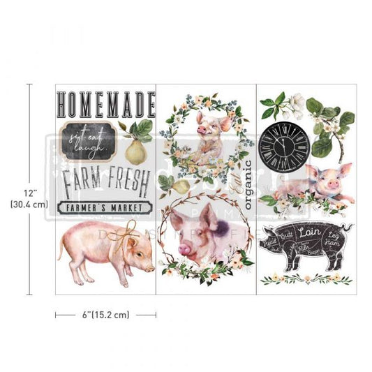 SMALL TRANSFERS – FARM FRESH – 3 SHEETS, 6″X12″