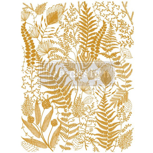 KACHA DECOR TRANSFERS® GOLD FOIL – FOLIAGE FINESSE – TOTAL SHEET SIZE 18″X24″, CUT INTO 2 SHEETS
