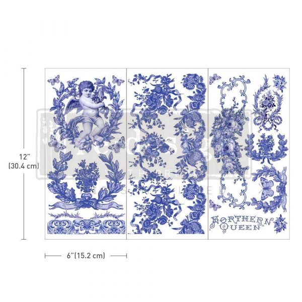 SMALL TRANSFERS – FRENCH BLUE – 3 SHEETS, 6″X12″