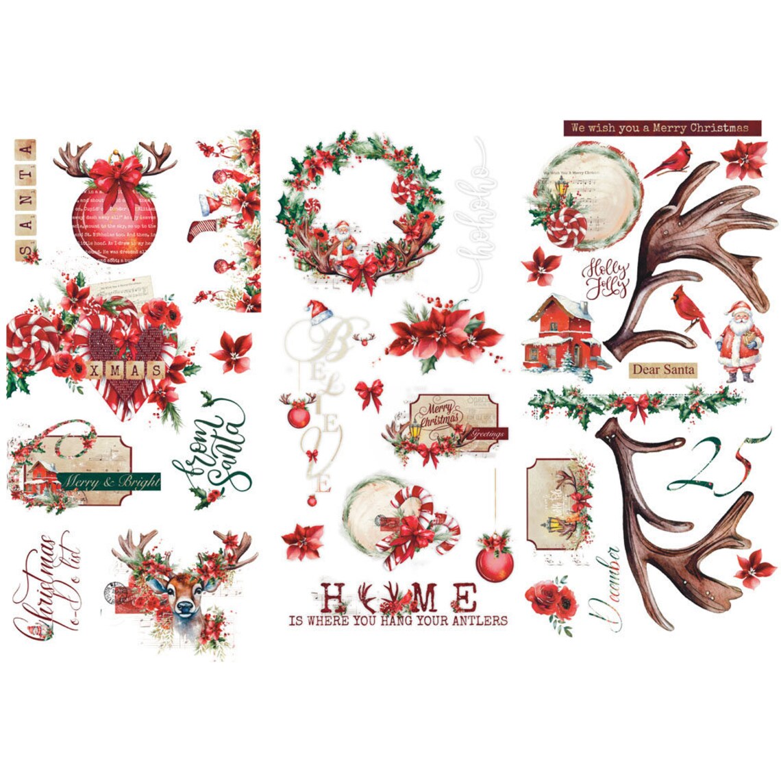 From the North Pole Rub Ons