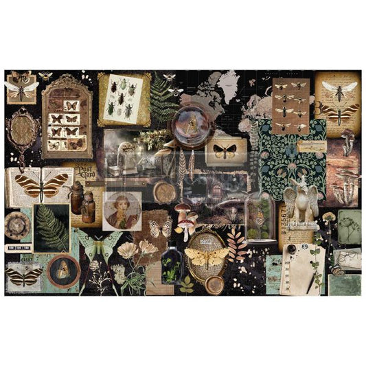 DECOUPAGE DECOR TISSUE PAPER – HERBARIUM NOTES – 1 SHEET, 19.5″X30″