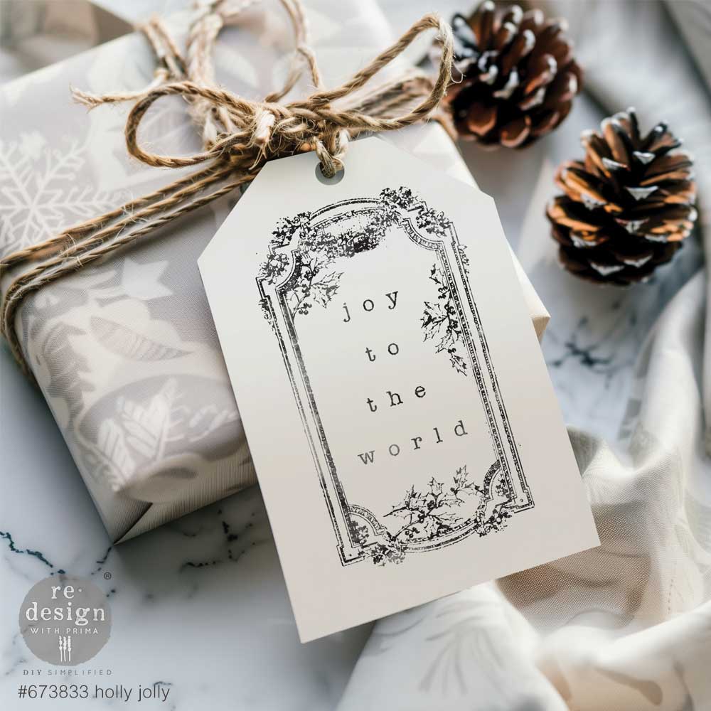 Decor Clear Stamp – Holly Jolly – 8.5×11 sheet size