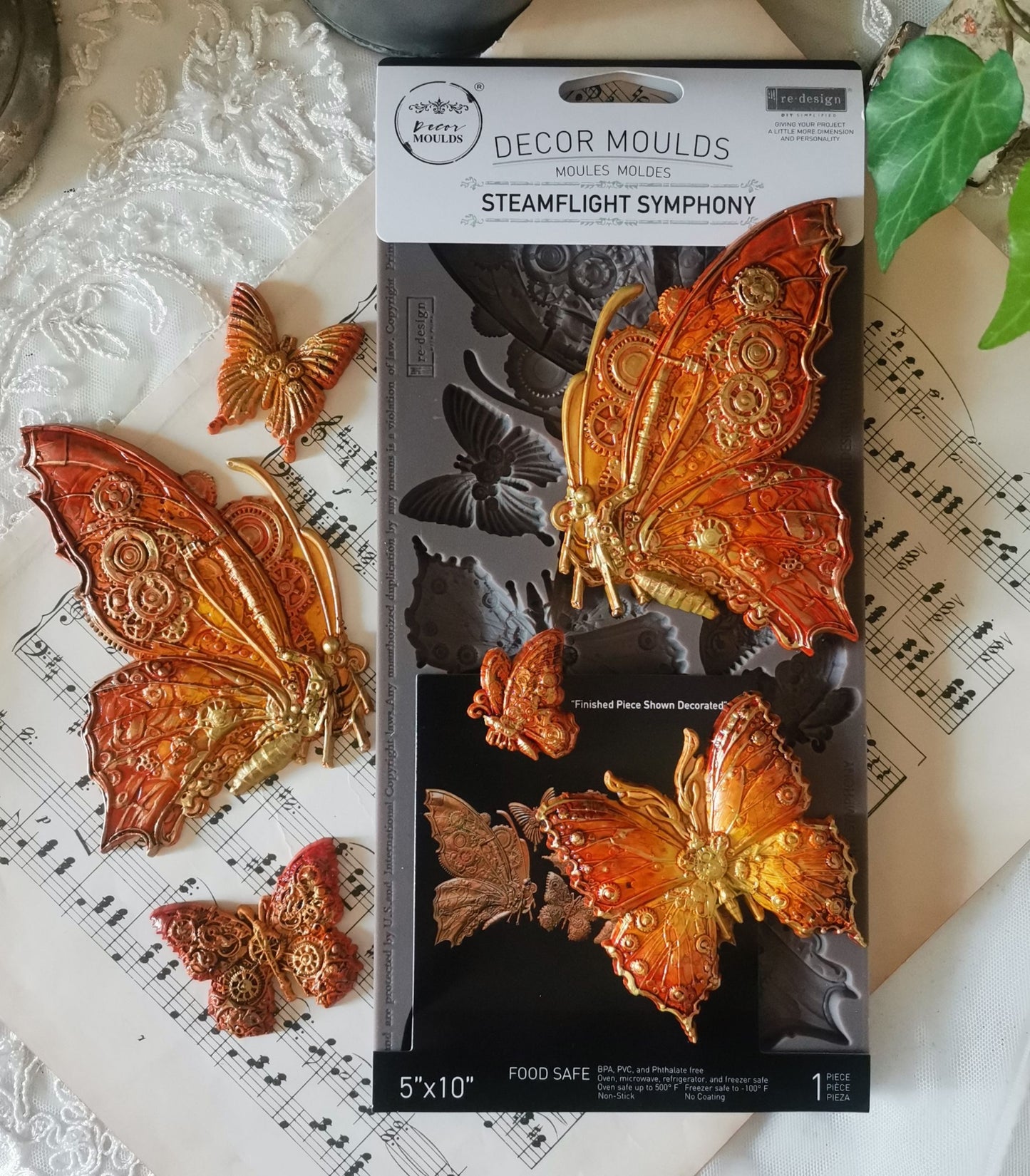 Decor Moulds® – Steamflight Symphony – 1 pc, 5″x10″x8mm