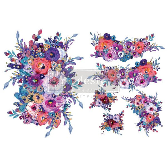 H2O TRANSFERS – LUMINOUS BLOOMS – 2 SHEETS, 8.5″X11″