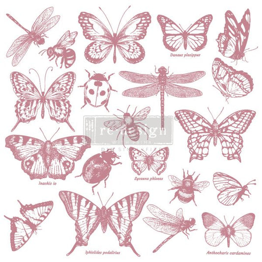 Clearly-Aligned Decor Stamps - Monarch Collection 12 X 12 Clear Cling
