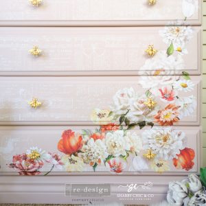 DECOR TRANSFERS® – PRETTY IN PEACH – TOTAL SHEET SIZE 24″X35″, CUT INTO 3 SHEETS