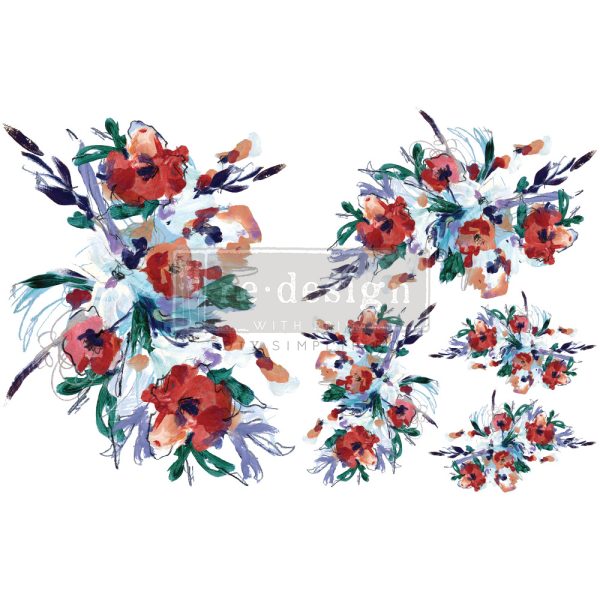 H2O TRANSFERS – RADIANT BLOOMS – 2 SHEETS, 8.5″X11″