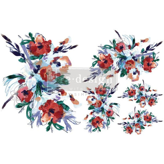H2O TRANSFERS – RADIANT BLOOMS – 2 SHEETS, 8.5″X11″