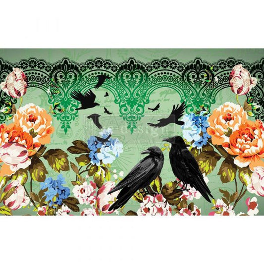 DECOUPAGE DECOR TISSUE PAPER – CECE RETRO GARDEN – 1 SHEET, 19.5″ X 30″