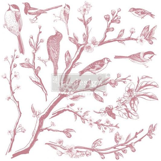 Clearly Aligned Decor Stamps - Springtime 12 X 12 Clear Cling
