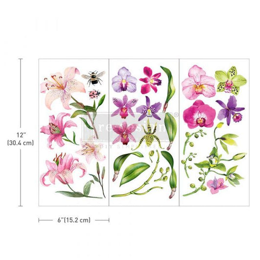 SMALL TRANSFERS – SUNSET TROPICS – 3 SHEETS, 6″X12″