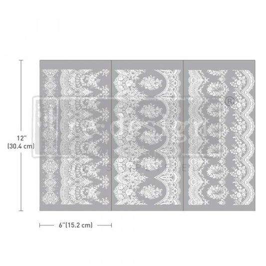 SMALL TRANSFERS – VINTAGE WALLPAPER – 3 SHEETS, 6″X12″