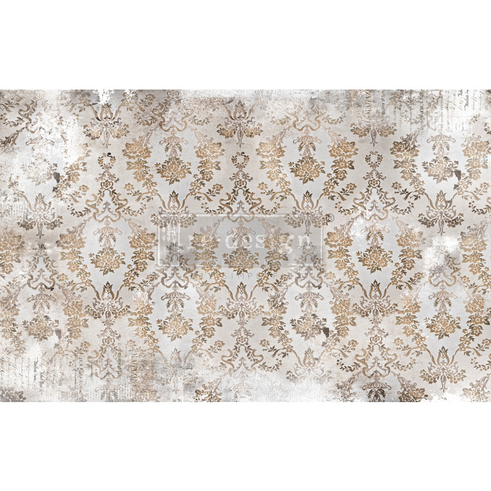 REDESIGN DECOUPAGE DÉCOR TISSUE PAPER – WASHED DAMASK – 1 SHEET (19″ X 30″)