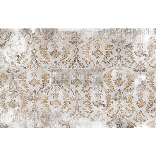 REDESIGN DECOUPAGE DÉCOR TISSUE PAPER – WASHED DAMASK – 1 SHEET (19″ X 30″)