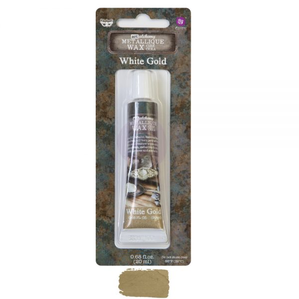 ART ALCHEMY-METALLIQUE WAX-WHITE GOLD .68OZ (20ML)