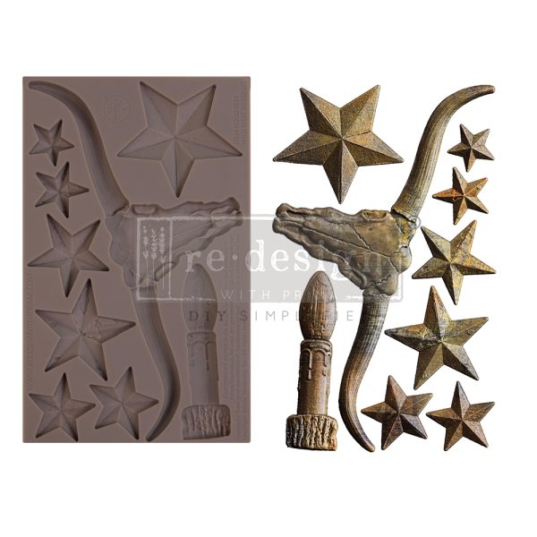 DECOR MOULDS® – WILD WEST WHISPERS – 1 PC, 5″X8″X8MM