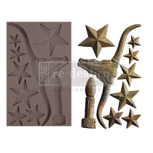 DECOR MOULDS® – WILD WEST WHISPERS – 1 PC, 5″X8″X8MM