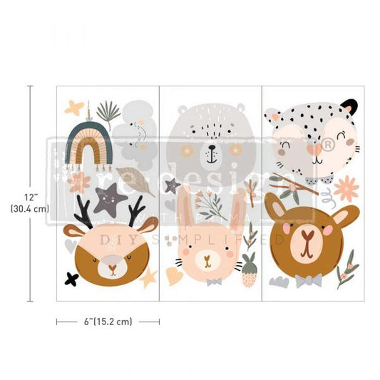 SMALL TRANSFERS – BOHO CRITTER – 3 SHEETS, 6″X12″