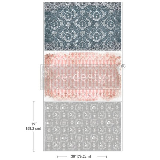 DECOUPAGE DECOR TISSUE PAPER PACK – DELICATE CHARM – 3 SHEETS, 19.5″X30″ EACH