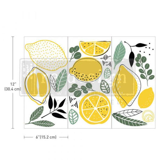 SMALL TRANSFERS – LEMON – 3 SHEETS, 6″X12″