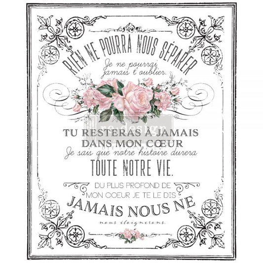 REDESIGN DECOR TRANSFERS® – MY HEART – TOTAL SHEET SIZE 24″X35″, CUT INTO 3 SHEETS