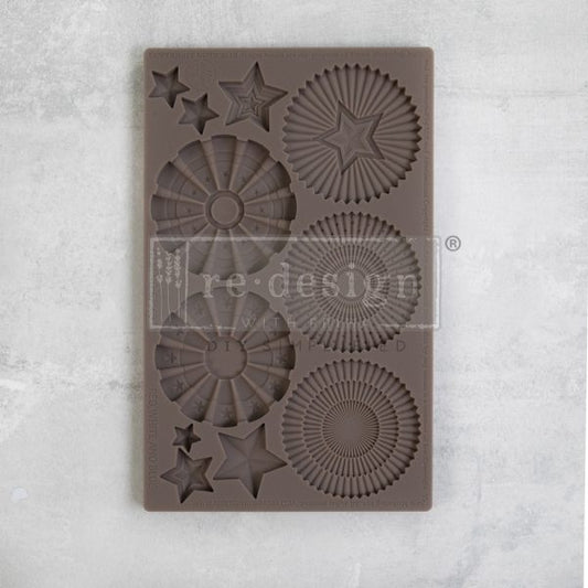 DECOR MOULDS® – RED, WHITE, AND BLUE – 1 PC, 5″X8″X8MM