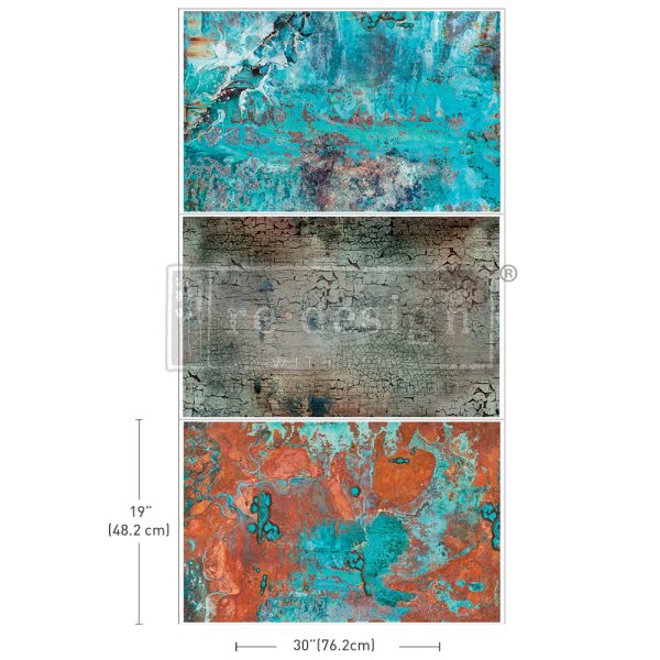 DECOUPAGE DECOR TISSUE PAPER PACK – RUSTIC ROMANCE – 3 SHEETS, 19.5″X30″ EACH